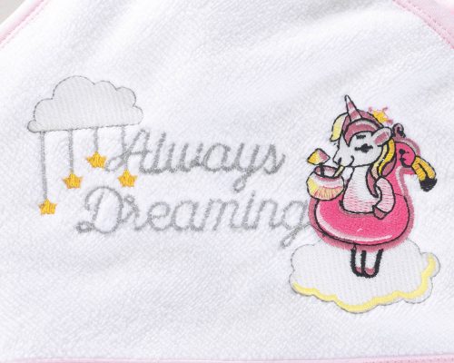PINK UNICORN - ΣΕΤ ΚΑΠΑ-ΓΑΝΤΑΚΙ ΒΡΕΦΙΚΗ ΣΕ ΣΑΚΟΥΛΑ ΣΕ ΣΑΚΟΥΛΑ 100% ΒΑΜΒΑΚΙ Rythmos - Image 2