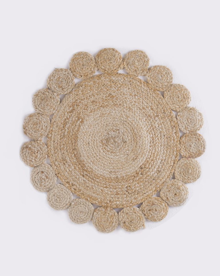 RATTAN FLOWER - ΧΑΛΑΚΙ 120cm 120cm IN JUTE NATURAL Rythmos - Image 4