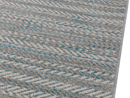 Ψάθινο χαλί Breeze 187/13 Γκρι Μπέζ Πετρόλ Ρίγες - 2,30x2,80 Colore Colori