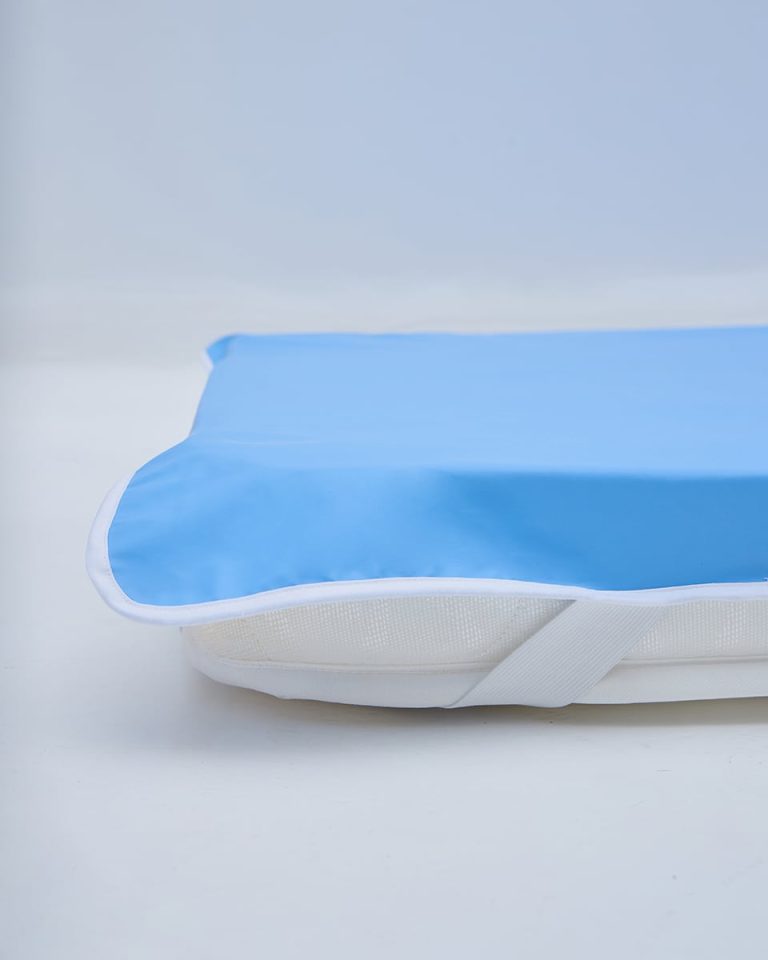 Αδιάβροχο Αντιαλλεργικό Επίστρωμα με Τιράντες Clinica Υπέρδιπλη (160x200cm) Σιέλ της Pennie - Image 2