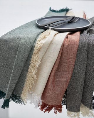 Μονόχρωμη Πετσέτα Φαγητού με Κρόσσι Estoril 53x53cm 53x53cm Ανθρακί της Pennie - Image 4