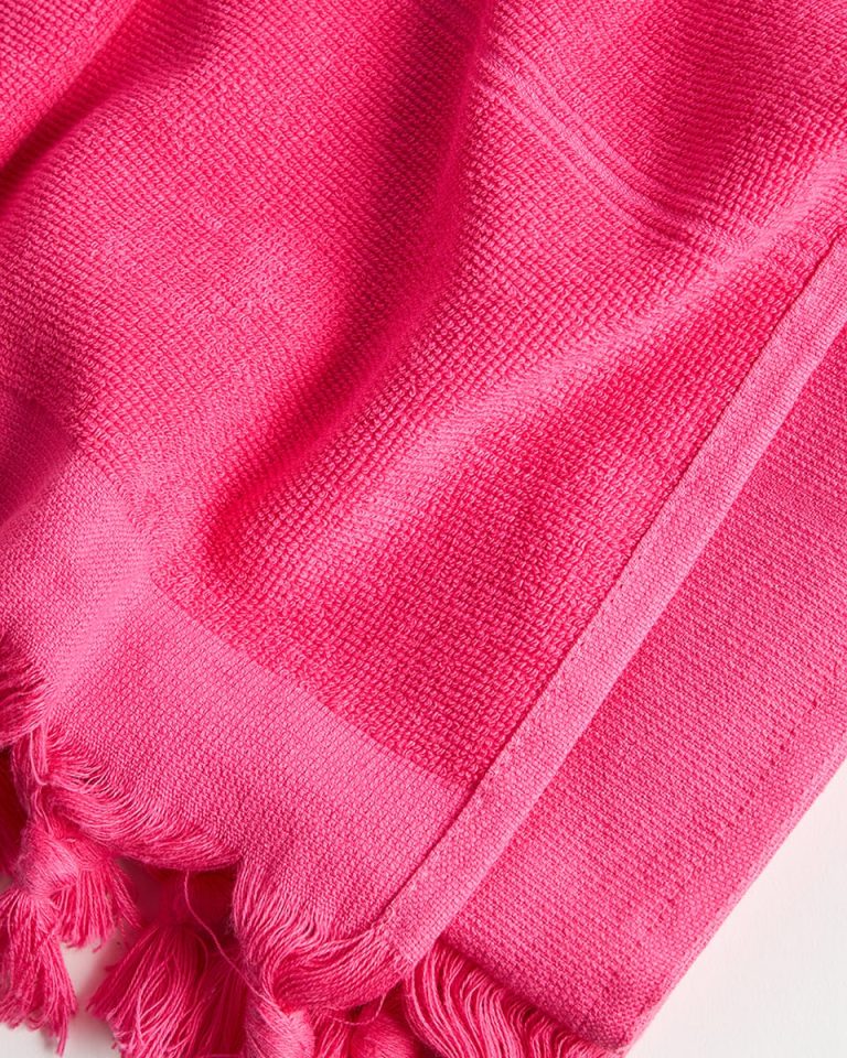 Βαμβακερή Πετσέτα Θαλάσσης Διπλής Όψης με Κρόσσια Klima σε 8 Αποχρώσεις 90x140cm Θαλάσσης | 90x170cm Φούξια της Pennie - Image 3