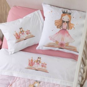 Μαξιλάρι Διακοσμητικό Printed Princesa 45 x 45 cm  100% Βαμβάκι Λευκό BOREA - Image 2