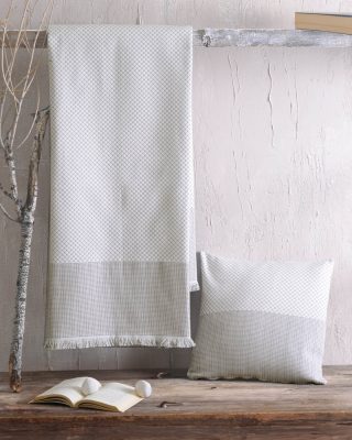OMBRE ΓΚΡΙ- ΜΑΞΙΛΑΡΟΘΗΚΗ 40X40 80% ΒΑΜΒΑΚΙ - 20% ΠΟΛΥΕΣΤΕΡΑΣ Rythmos - Image 3
