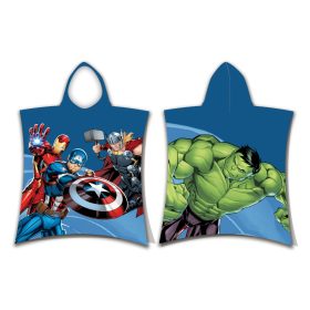 Παιδικό Πόντσο Βαμβακερό Βελούδινο Avengers 320gsm 50 x 115 cm  100% Βαμβακερό Μπλε BOREA
