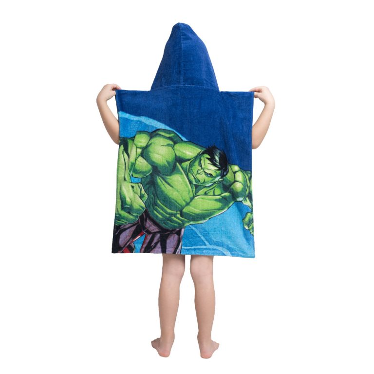 Παιδικό Πόντσο Βαμβακερό Βελούδινο Avengers 320gsm 50 x 115 cm  100% Βαμβακερό Μπλε BOREA - Image 3