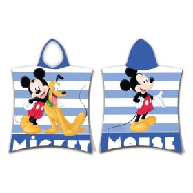 Παιδικό Πόντσο Βαμβακερό Βελούδινο Mickey 320gsm 50 x 115 cm 100% Βαμβακερό Μπλε BOREA