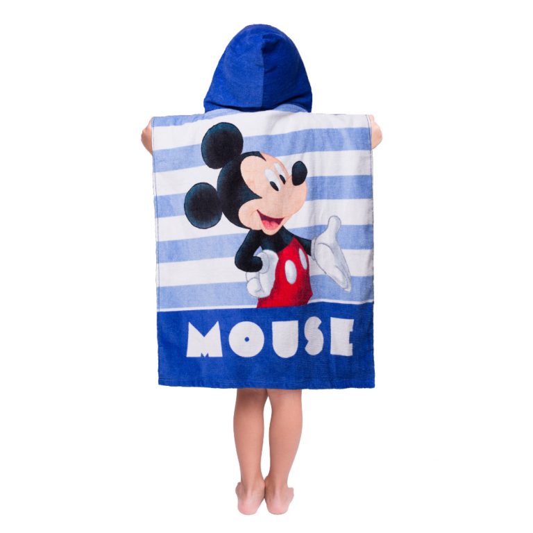 Παιδικό Πόντσο Βαμβακερό Βελούδινο Mickey 320gsm 50 x 115 cm  100% Βαμβακερό Μπλε BOREA - Image 3