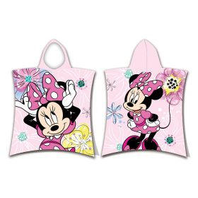 Παιδικό Πόντσο Βαμβακερό Βελούδινο Minnie 320gsm 50 x 115 cm 100% Βαμβακερό Ροζ BOREA