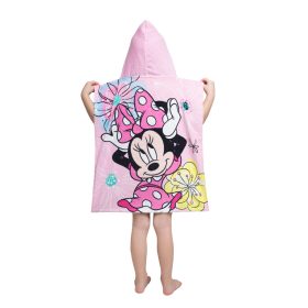 Παιδικό Πόντσο Βαμβακερό Βελούδινο Minnie 320gsm 50 x 115 cm 100% Βαμβακερό Ροζ BOREA - Image 3
