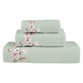 Πετσέτες Σετ 3ΤΜΧ Cherry Blossom 70 x 140 / 50 x 90 / 30 x 50 cm  100% Βαμβάκι Φυστικί BOREA - Image 3