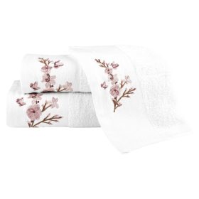 Πετσέτες Σετ 3ΤΜΧ Cherry Blossom 70 x 140 / 50 x 90 / 30 x 50 cm  100% Βαμβάκι Φυστικί BOREA - Image 7
