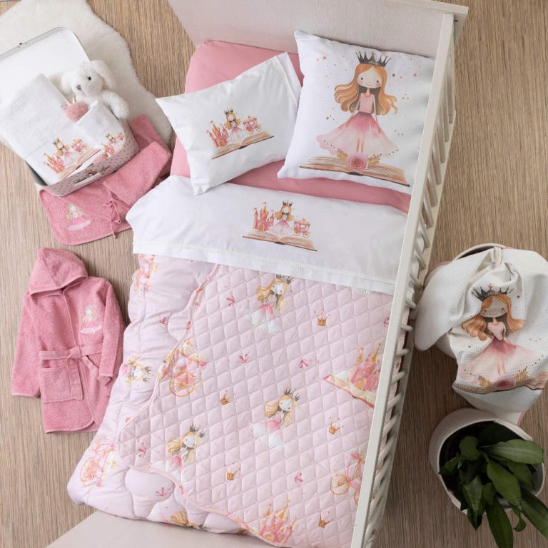 Μαξιλάρι Διακοσμητικό Printed Princesa 45 x 45 cm  100% Βαμβάκι Λευκό BOREA - Image 3