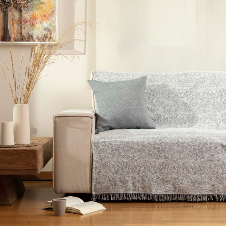 Ριχτάρι Βαμβακερό Πολυθρόνας Forest 180 x 180 cm  100% Βαμβάκι Μπλε BOREA - Image 10