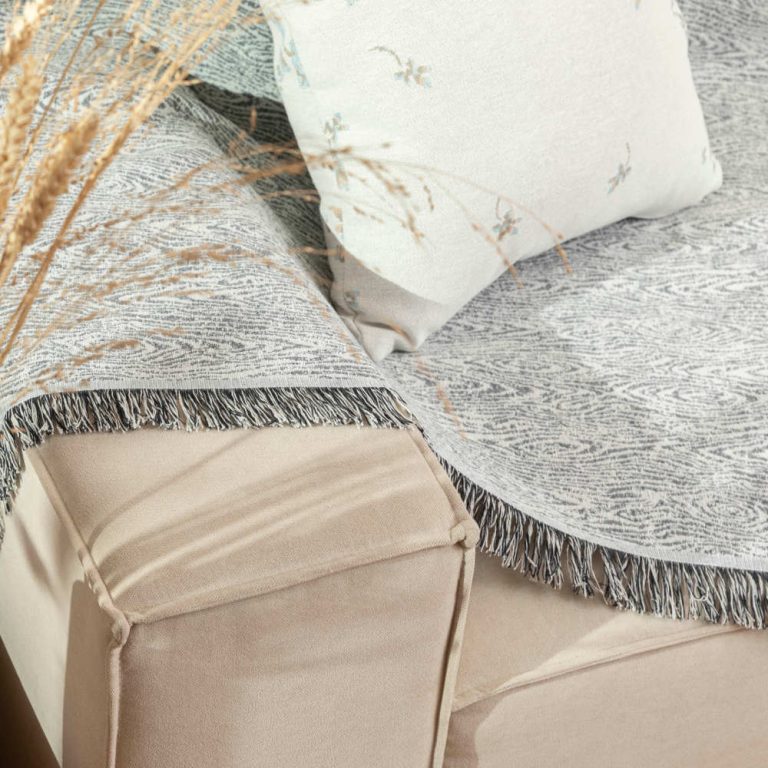 Ριχτάρι Βαμβακερό Πολυθρόνας Forest 180 x 180 cm  100% Βαμβάκι Μπλε BOREA - Image 8