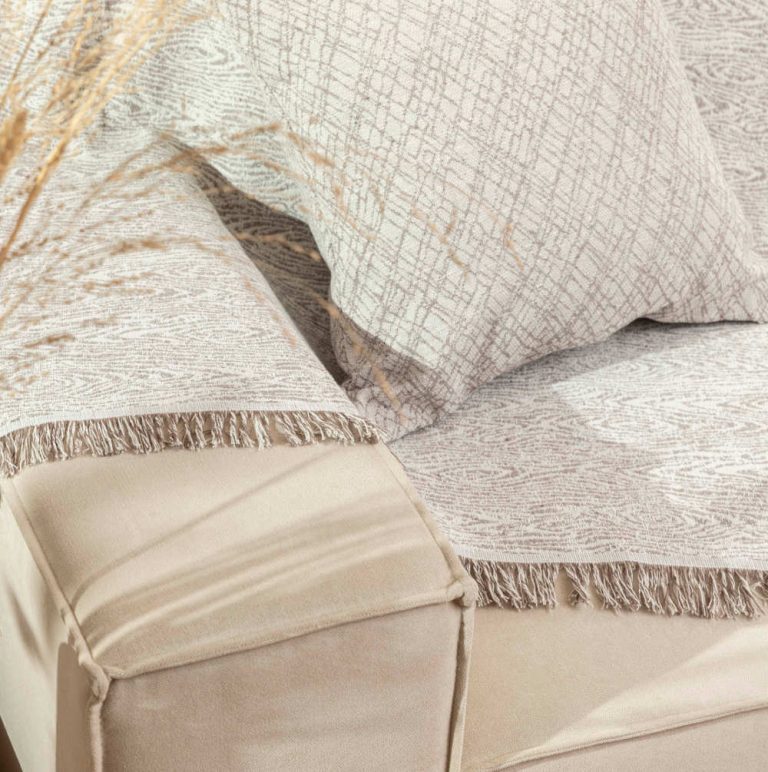 Ριχτάρι Βαμβακερό Πολυθρόνας Forest 180 x 180 cm  100% Βαμβάκι Γκρι BOREA - Image 4