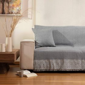 Ριχτάρι Βαμβακερό Τριθέσιο Iris 180 x 300 cm 100% Βαμβάκι Καφέ BOREA - Image 10