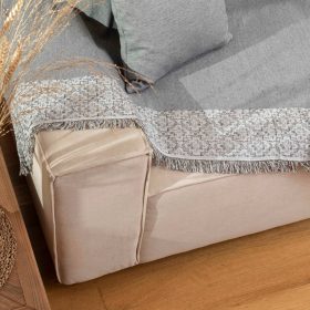 Ριχτάρι Βαμβακερό Πολυθρόνας Iris 180 x 180 cm  100% Βαμβάκι Καφέ BOREA - Image 11