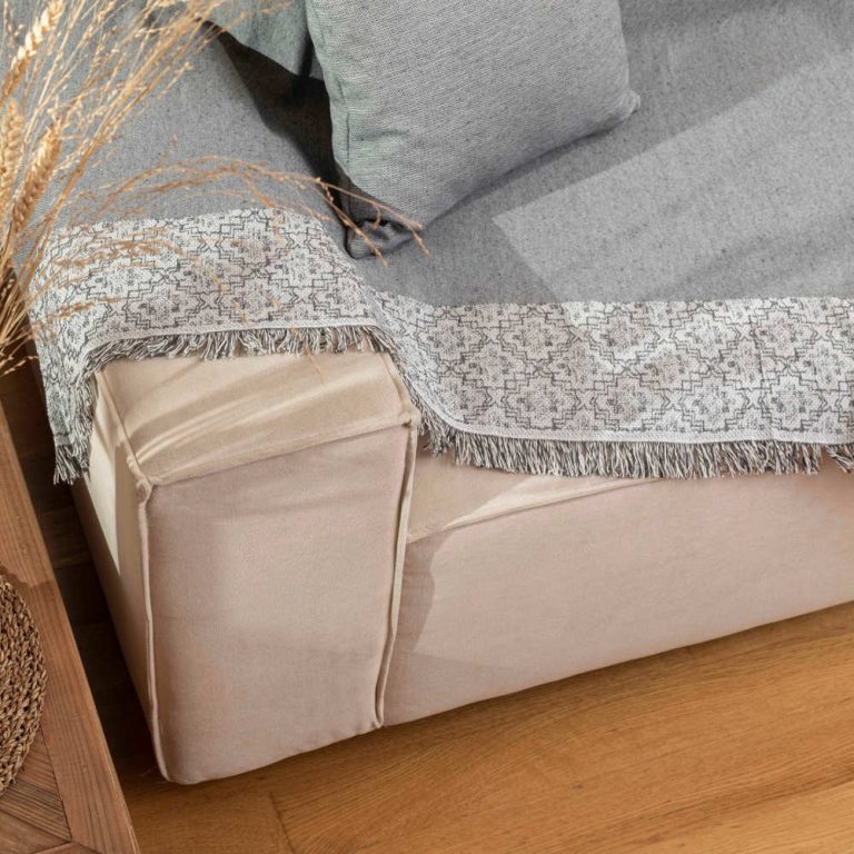 Ριχτάρι Βαμβακερό Πολυθρόνας Iris 180 x 180 cm  100% Βαμβάκι Καφέ BOREA - Image 11