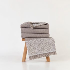 Ριχτάρι Βαμβακερό Πολυθρόνας Iris 180 x 180 cm  100% Βαμβάκι Καφέ BOREA - Image 9