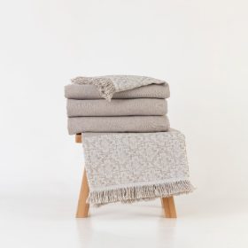 Ριχτάρι Βαμβακερό Πολυθρόνας Iris 180 x 180 cm  100% Βαμβάκι Ροζέ BOREA - Image 3