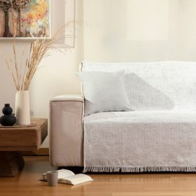 Ριχτάρι Βαμβακερό Πολυθρόνας Yaiza 180 x 180 cm 100% Βαμβάκι Μαύρο BOREA - Image 10