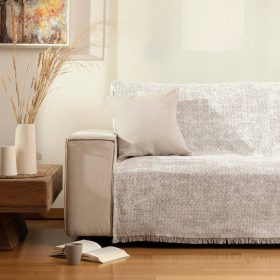 Ριχτάρι Βαμβακερό Πολυθρόνας Yaiza 180 x 180 cm 100% Βαμβάκι Μαύρο BOREA - Image 4