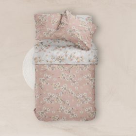 Σεντόνια Εμπριμέ Σετ Jasmine Ροζέ Υπέρδιπλα (2) 240 x 260 cm + (2) 50 x 70 cm  100% Βαμβάκι Ροζέ BOREA