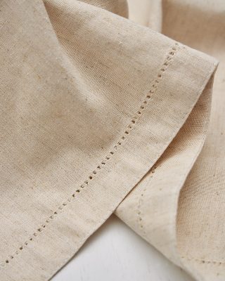 Μονόχρωμη Πετσέτα Φαγητού με Αζούρ Sintra 53x53cm 53x53cm Natural της Pennie - Image 2