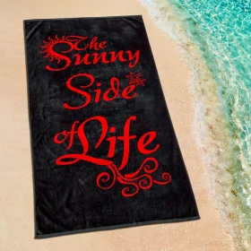 LINO ΠΕΤΣΕΤΑ ΘΑΛΑΣΣΗΣ SUNNY LIFE DGREY-RED 86X160 100% Βαμβάκι