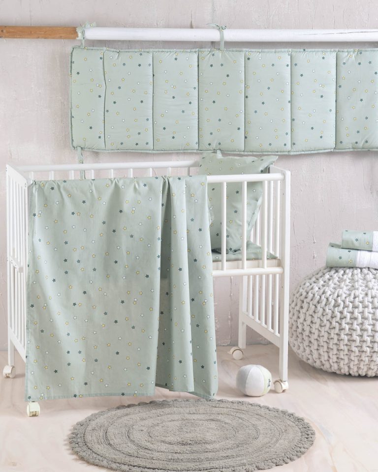 blaze_green_baby_2-4.jpg BLAZE ΠΡΑΣΙΝΟ - ΣΕΤ ΠΑΠΛΩΜΑΤΟΘΗΚΗ ΒΡΕΦΙΚΗ 2 ΤΕΜ. 110Χ160 100% ΒΑΜΒΑΚΙ Rythmos - Image 1