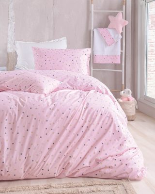 BLAZE ΡΟΖ - ΣΕΤ ΚΟΥΒΕΡΛΙ ΠΑΙΔΙΚΟ 2 ΤΕΜ. ΗΜΙΔΙΠΛΟ (160X240) 100% ΒΑΜΒΑΚΙ Rythmos