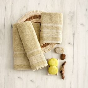 ΣΕΤ ΠΕΤΣETEΣ 3 ΤΕΜ. EVELYN BEIGE της SB Home Σετ 3 τεμαχίων 100% COTTON 460 GSM