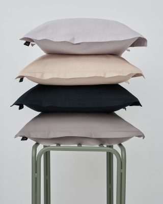 Βαμβακοσατέν Μονόχρωμο Oxford Ζεύγος Μαξιλαροθήκες Seti 52x72+3cm Μαύρο της Pennie - Image 4