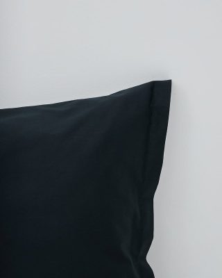 Βαμβακοσατέν Μονόχρωμο Oxford Ζεύγος Μαξιλαροθήκες Seti 52x72+3cm Μαύρο της Pennie - Image 2