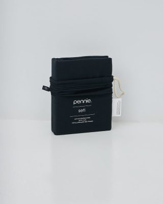 Βαμβακοσατέν Μονόχρωμο Oxford Ζεύγος Μαξιλαροθήκες Seti 52x72+3cm Μαύρο της Pennie - Image 3