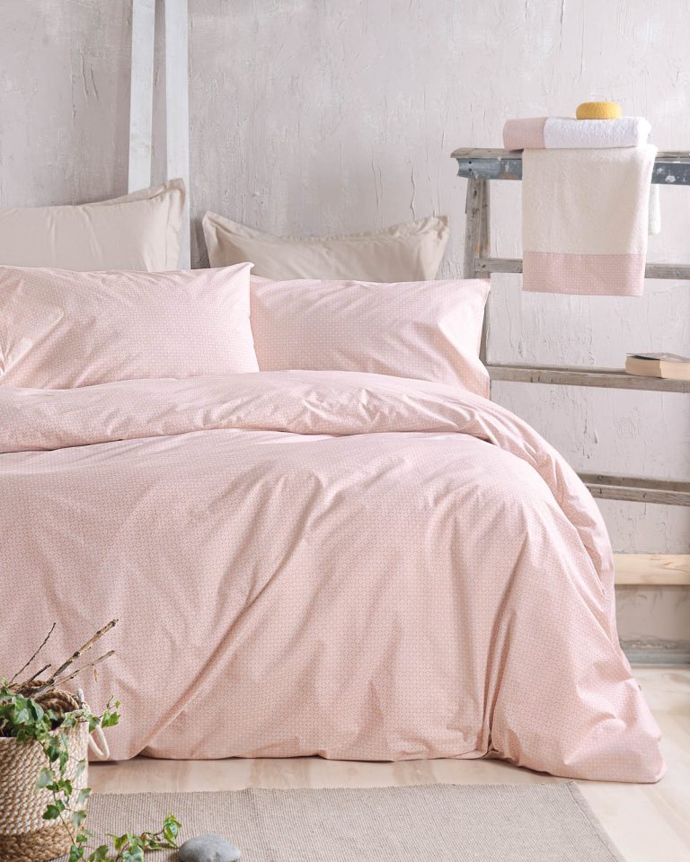 SINCLAIR ΡΟΖ - ΣΕΤ ΚΟΥΒΕΡΛΙ NEXT ΗΜΙΔΙΠΛΟ (160X240) ΗΜΙΔΙΠΛΟ (160X240) 50% ΒΑΜΒΑΚΙ - 50% ΠΟΛΥΕΣΤΕΡΑΣ Rythmos - Image 1