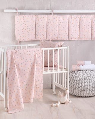 TINY HEART ΣΟΜΟΝ - ΣΕΤ ΠΑΠΛΩΜΑΤΟΘΗΚΗ ΒΡΕΦΙΚΗ 2 ΤΕΜ. 110Χ160 100% ΒΑΜΒΑΚΙ Rythmos