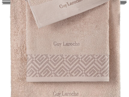 Σετ 3τμχ Πετσέτες Emblem Old Pink της Guy Laroche (100% cotton 500 gr/m10)