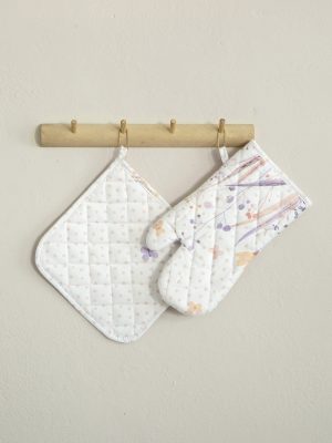 Σετ Κουζίνας (Γάντι + Πιάστρα) - Laurel της Nima Home 100% Cotton one size