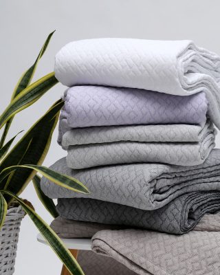 Ζακάρ Πικέ Κουβέρτα Augerinos Υπέρδιπλη (230x260cm) Γκρι απαλό της Pennie - Image 5