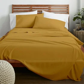LINO ΣΕΝΤΟΝΙ CLARO MUSTARD 170X260 100% Βαμβάκι