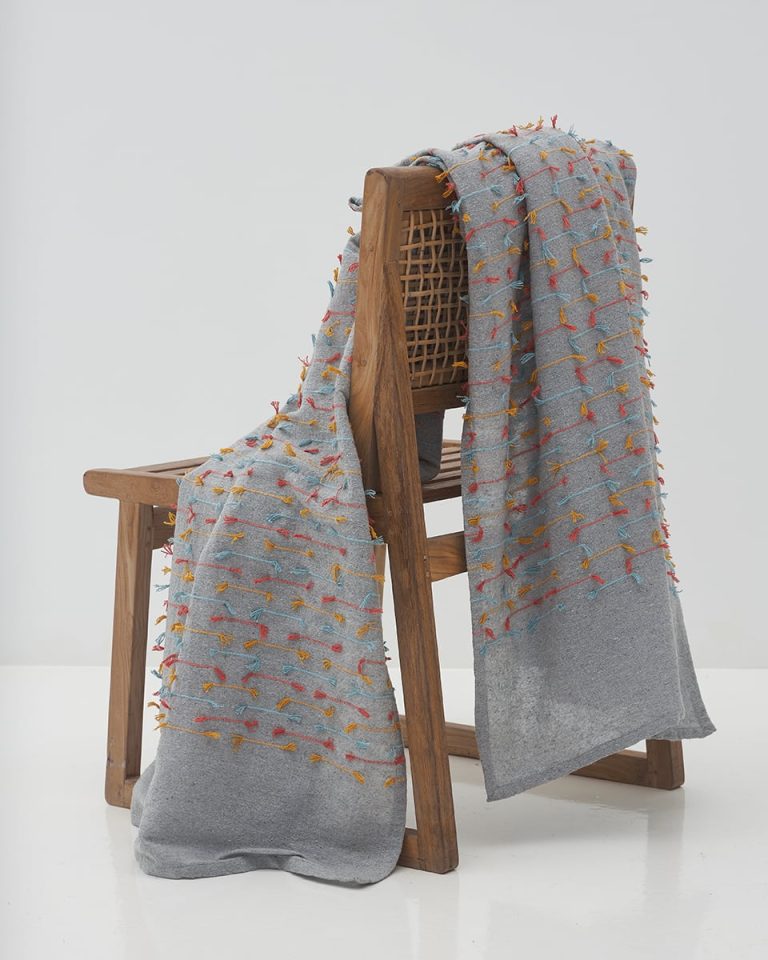 Γκρι Ριχτάρι με Σχέδιο Χρωματιστές Γραμμές Lala Διθέσιος (170x240cm) Γκρι της Pennie - Image 1