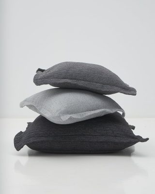 Διακοσμητική Oxford Μαξιλαροθήκη Nairi 50x70+3cm 50x70 3cm Ανθρακί της Pennie - Image 3