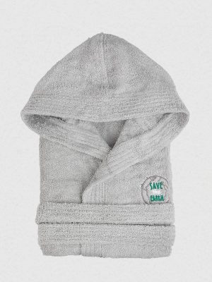 Μπουρνούζι Παιδικό Eco Grey Ηλικία 6-8 SUNSHINEHOME - Image 2