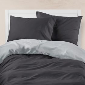 Παπλωματοθήκη Μονόχρωμη Solid Μονή 160 x 240 cm  100% Βαμβάκι Βεραμάν-Γκρι BOREA - Image 10