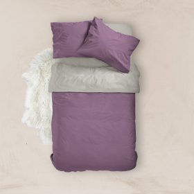 Παπλωματοθήκη Μονόχρωμη Solid Μονή 160 x 240 cm  100% Βαμβάκι Βεραμάν-Γκρι BOREA - Image 21