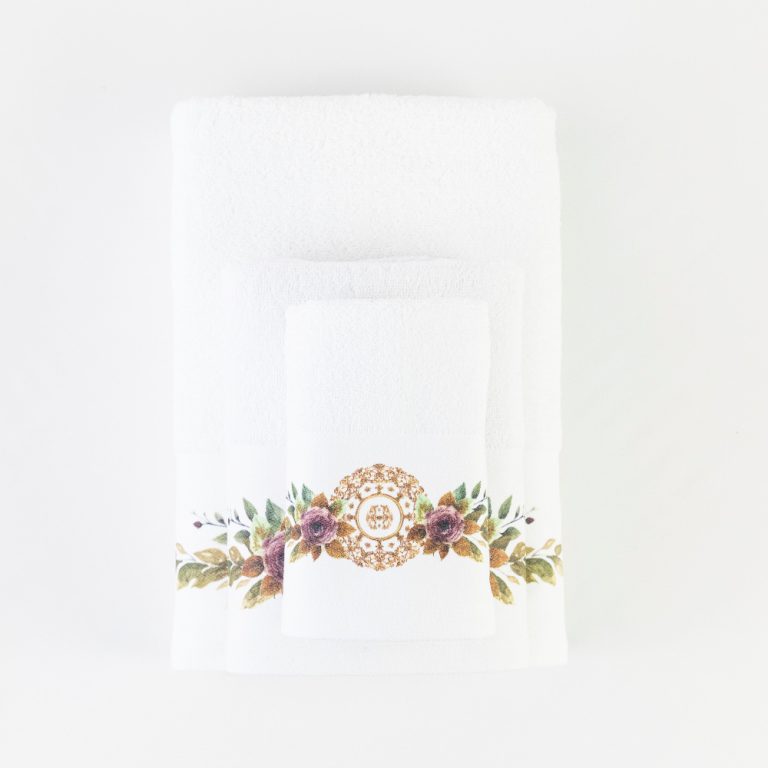 Πετσέτες Σετ 2ΤΜΧ Florence 50 x 90 / 30 x 50 cm  100% Βαμβάκι Λευκό BOREA - Image 4