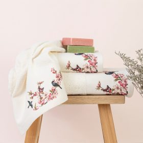 Πετσέτες Σετ 2ΤΜΧ Fuji 50 x 90 / 30 x 50 cm  100% Βαμβάκι Λευκό BOREA