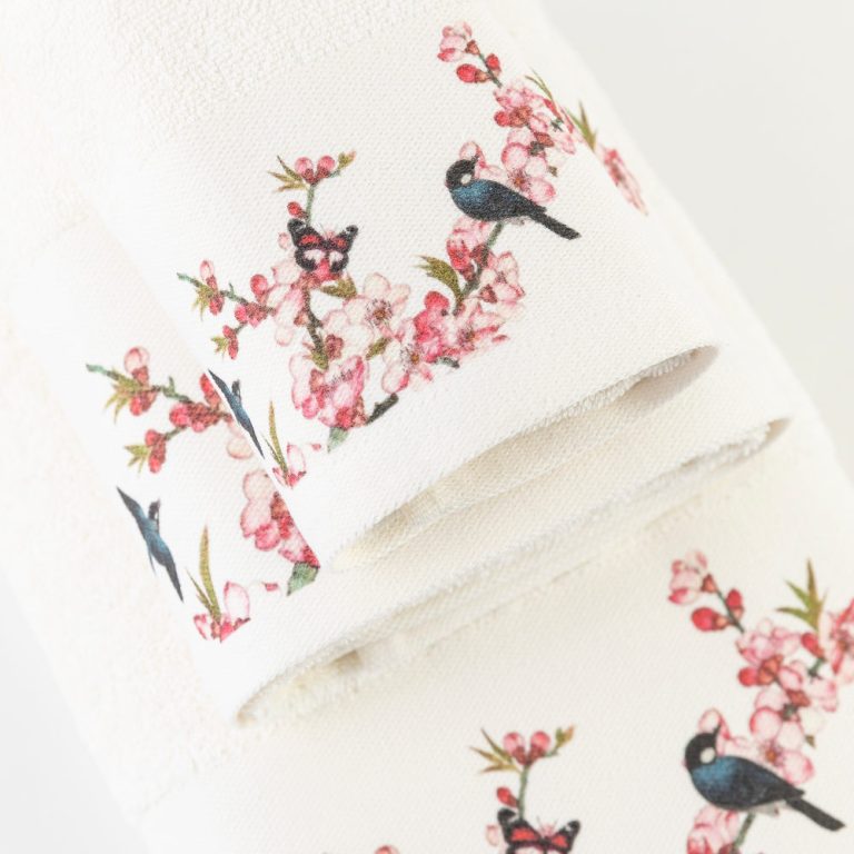 Πετσέτες Σετ 2ΤΜΧ Fuji 50 x 90 / 30 x 50 cm  100% Βαμβάκι Λευκό BOREA - Image 3